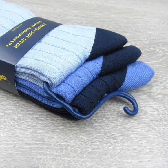 Polo Ralph Lauren Soft Touch Rib Dress Socks Men's Size 6-12.5 (3 PAIRS) NEW - Picture 5 of 13